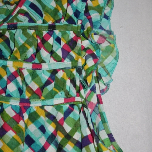 Zac and Rachel Flowy Sleeveless Top with Ruffles at Neckline Flutter Sleeves NWT - Picture 5 of 16